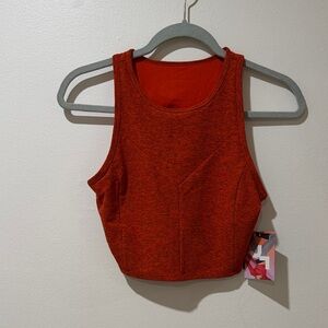 Women's orange Crop Top sports bra athletic wear